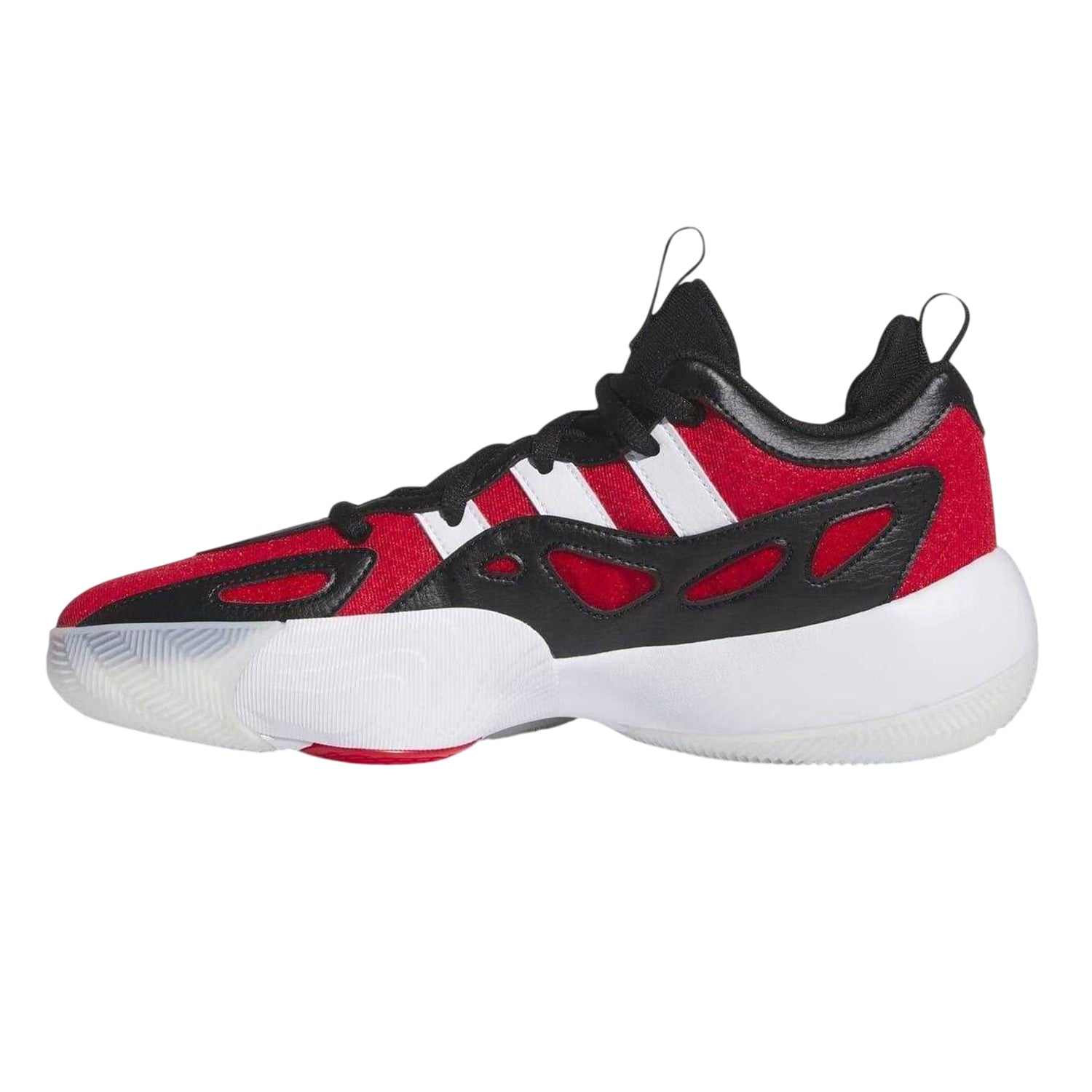 Red-Black-White - Side - Adidas Mens Trae Unlimited Low Trainers
