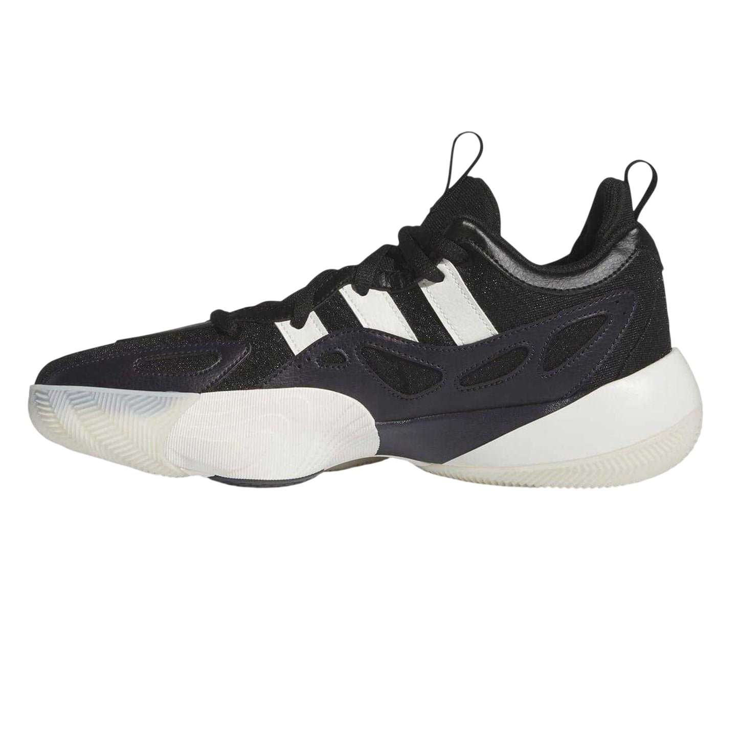Black-White - Side - Adidas Mens Trae Unlimited Low Trainers