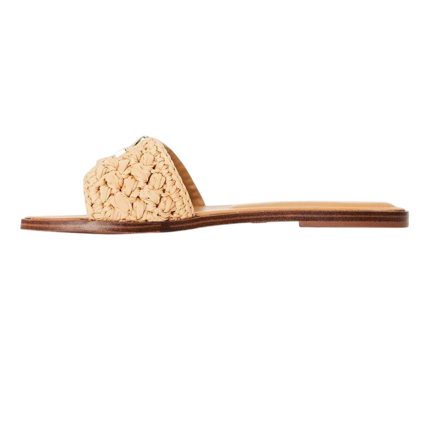 Natural - Side - Aldo Womens-Ladies Textured Flat Sliders