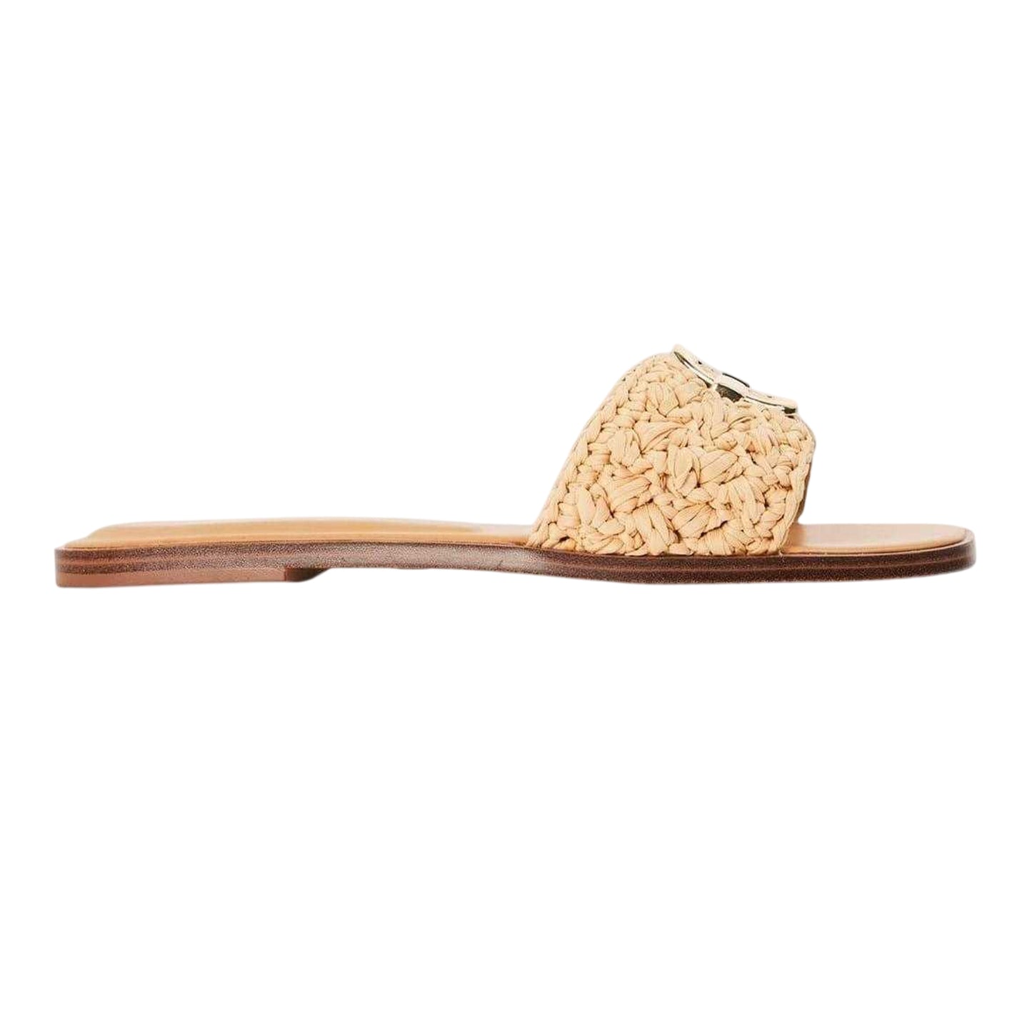 Natural - Front - Aldo Womens-Ladies Textured Flat Sliders