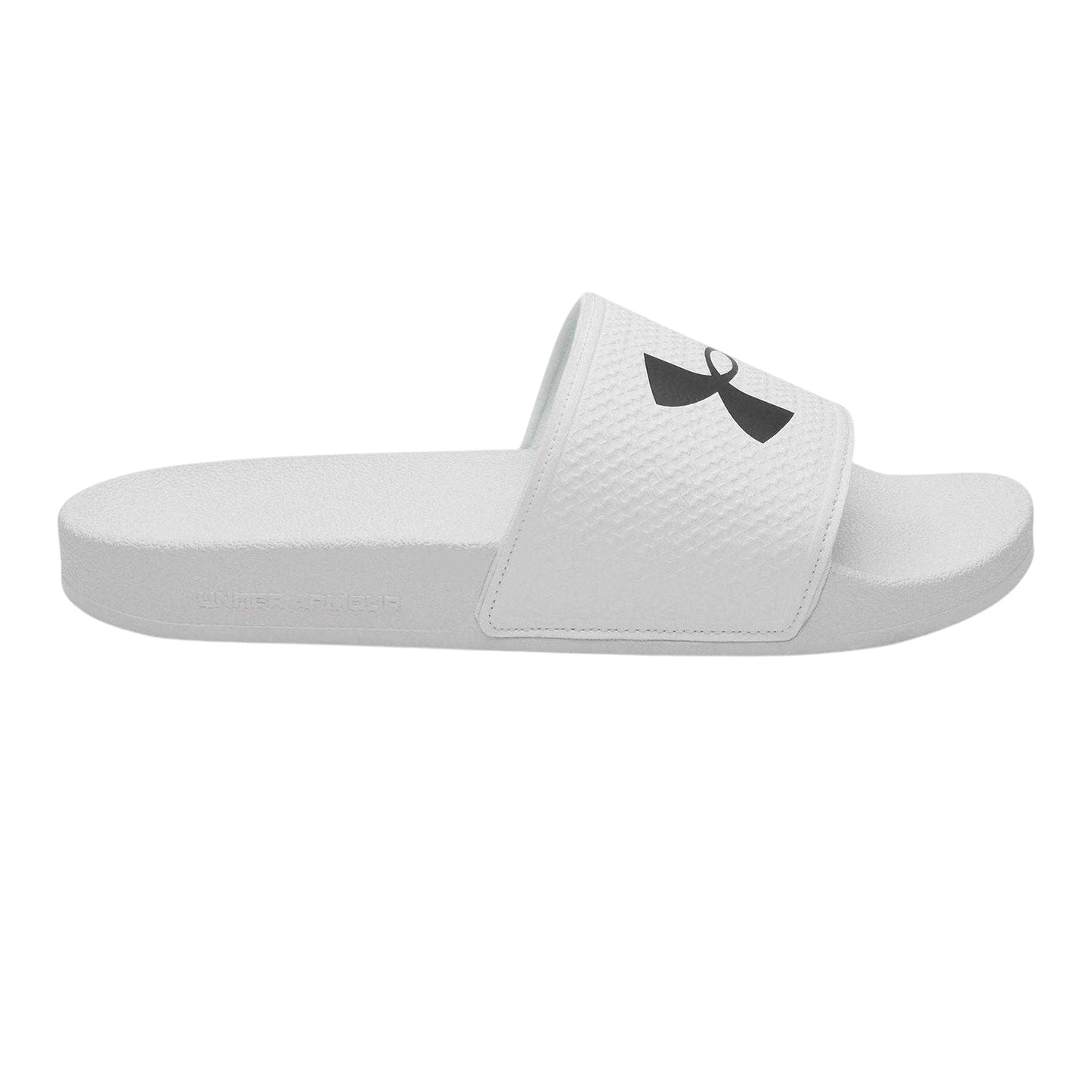 White-Black - Front - Under Armour Womens-Ladies Logo Sliders