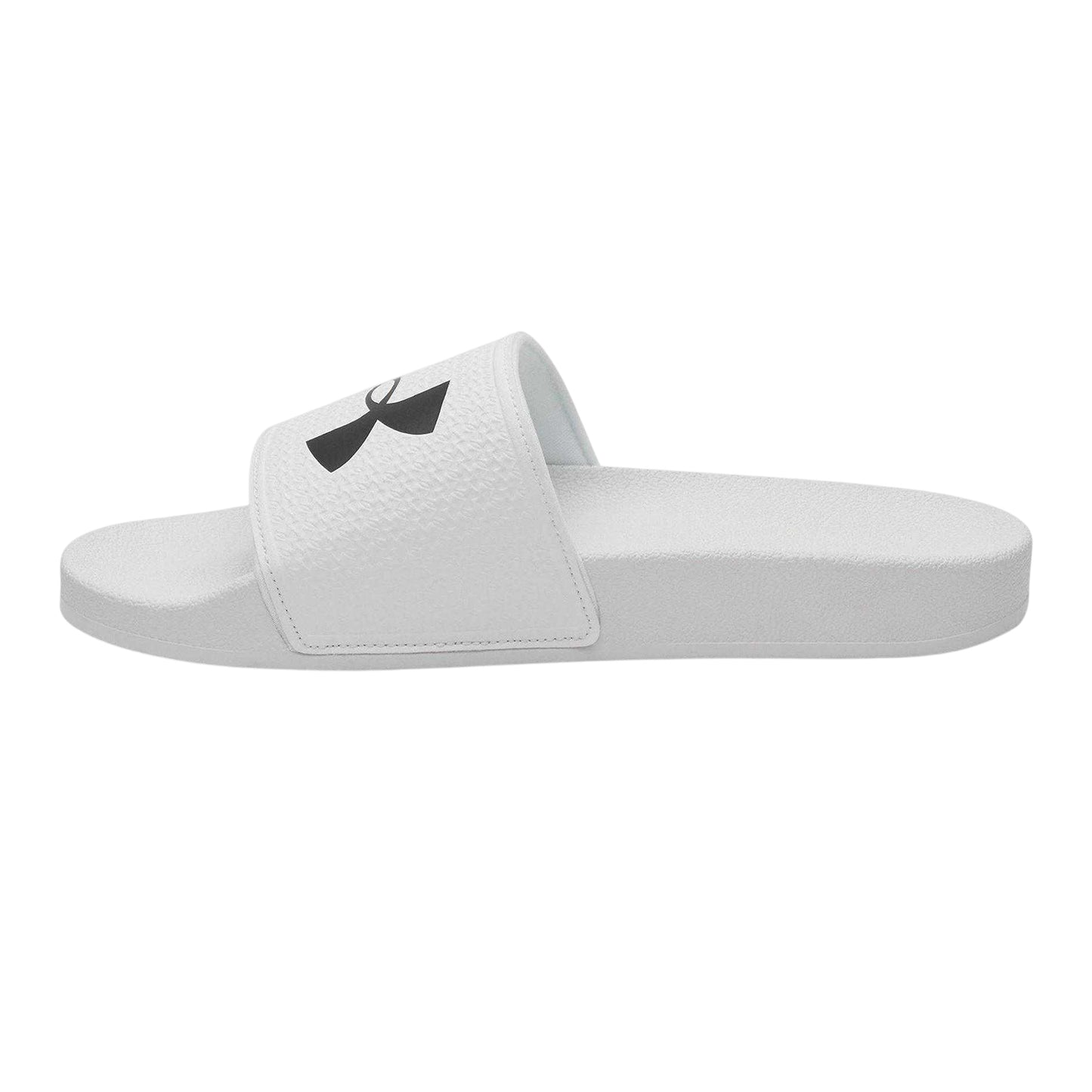 White-Black - Back - Under Armour Womens-Ladies Logo Sliders