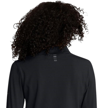 Black - Side - Under Armour Womens-Ladies Launch Elite Slim Top