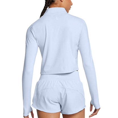 Blue - Back - Under Armour Womens-Ladies Launch Elite Slim Top