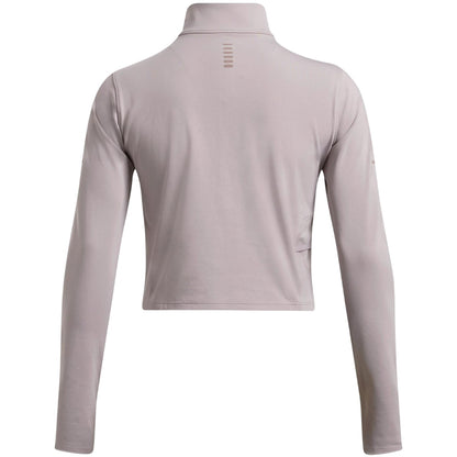 Grey - Back - Under Armour Womens-Ladies Launch Elite Slim Top