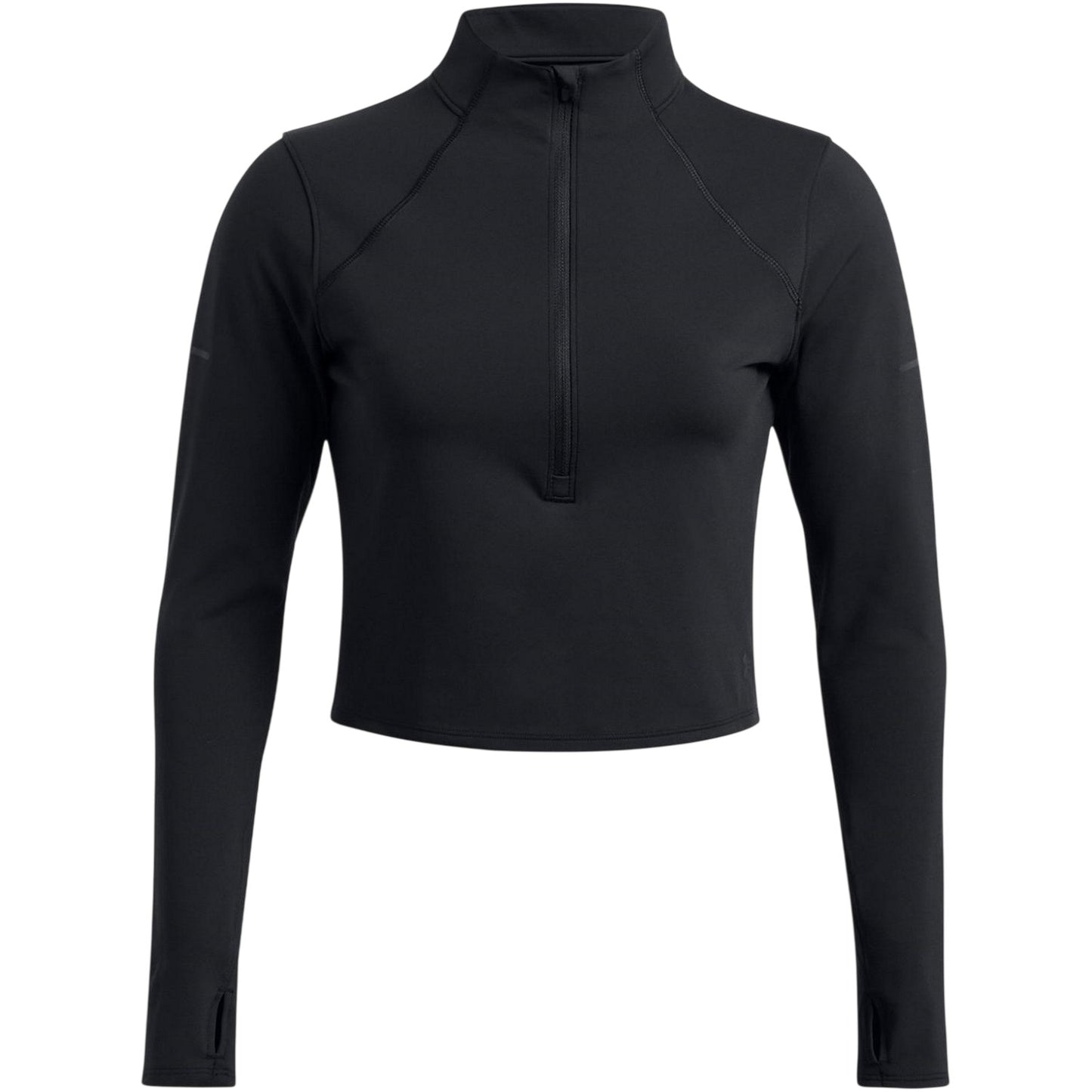 Black - Front - Under Armour Womens-Ladies Launch Elite Slim Top