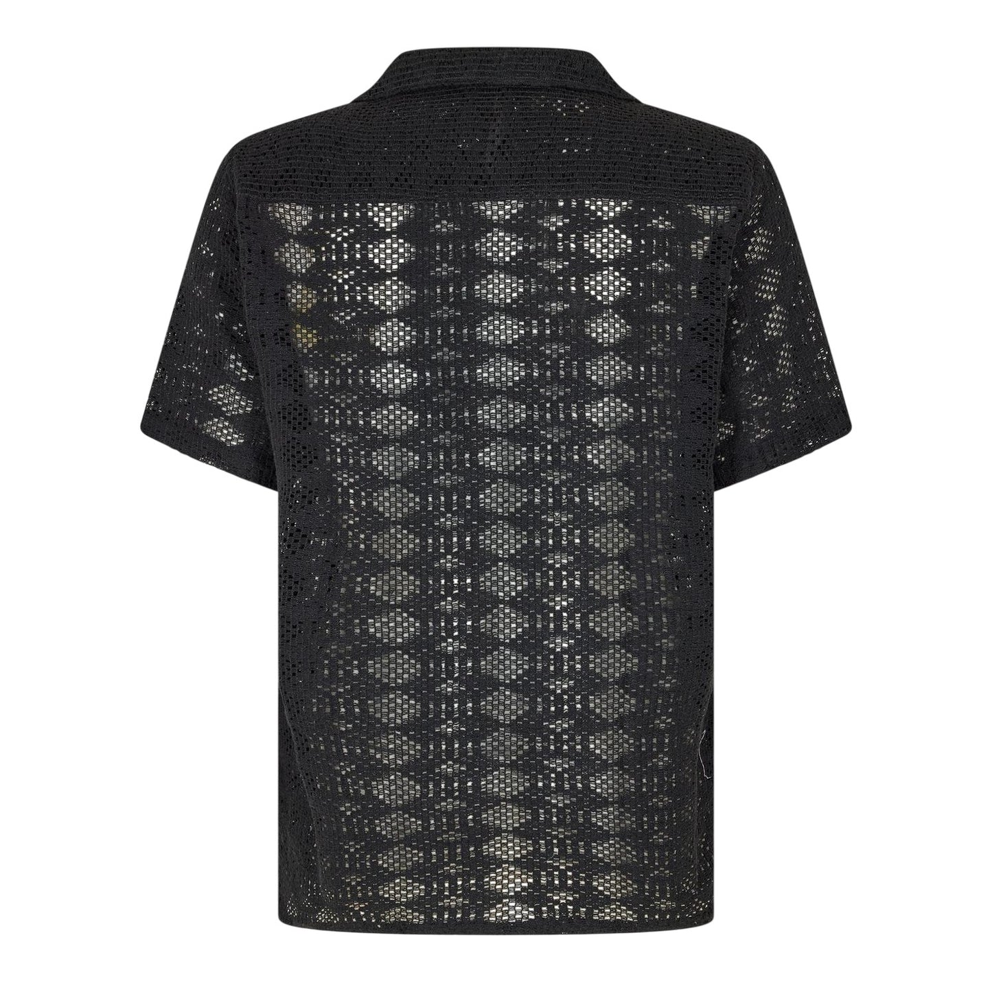 Black - Back - Threadbare Mens Rackes Snake Print Short-Sleeved Shirt