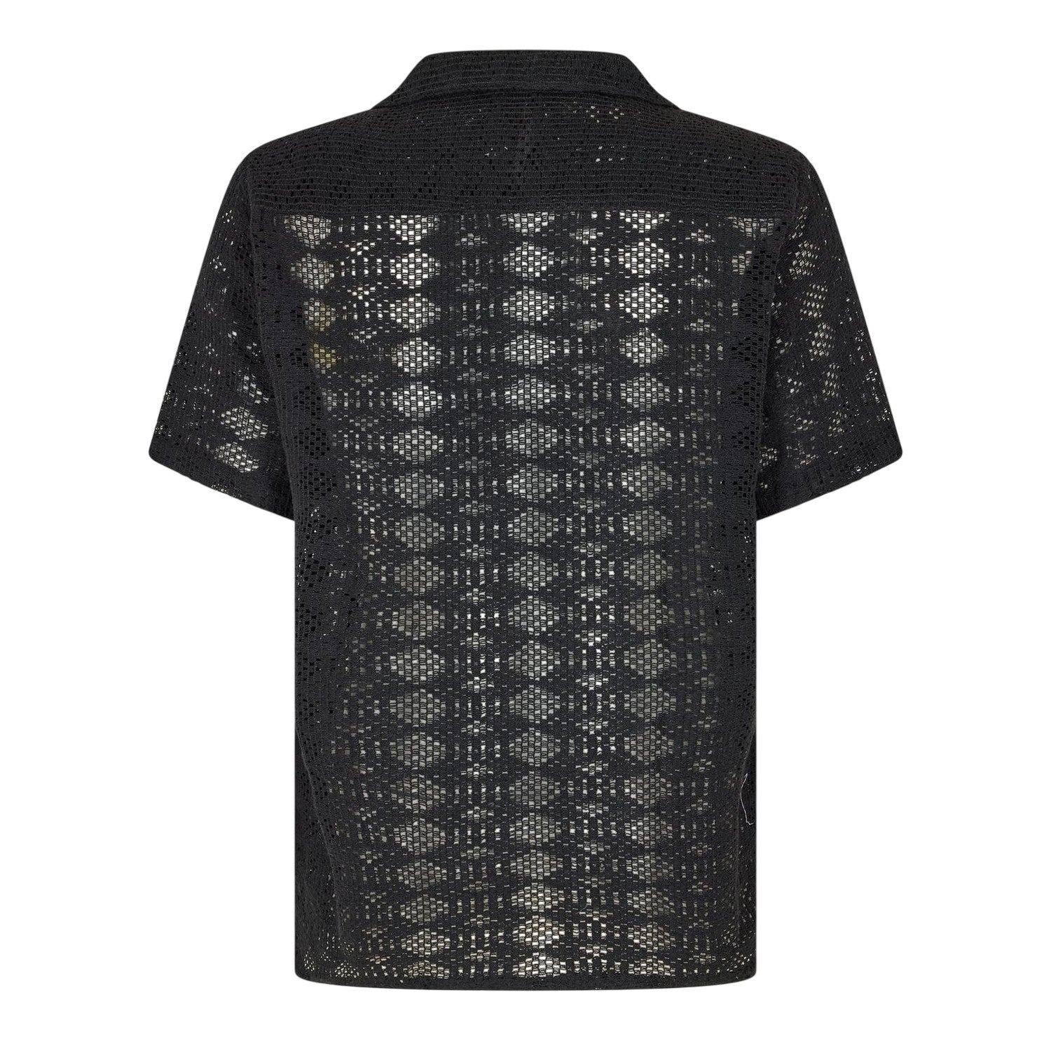 Black - Back - Threadbare Mens Rackes Snake Print Short-Sleeved Shirt