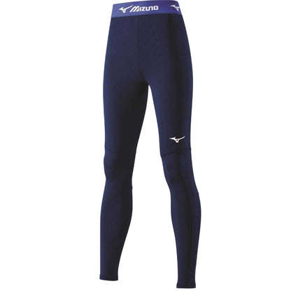 Navy - Front - Mizuno Womens-Ladies Fitted Leggings