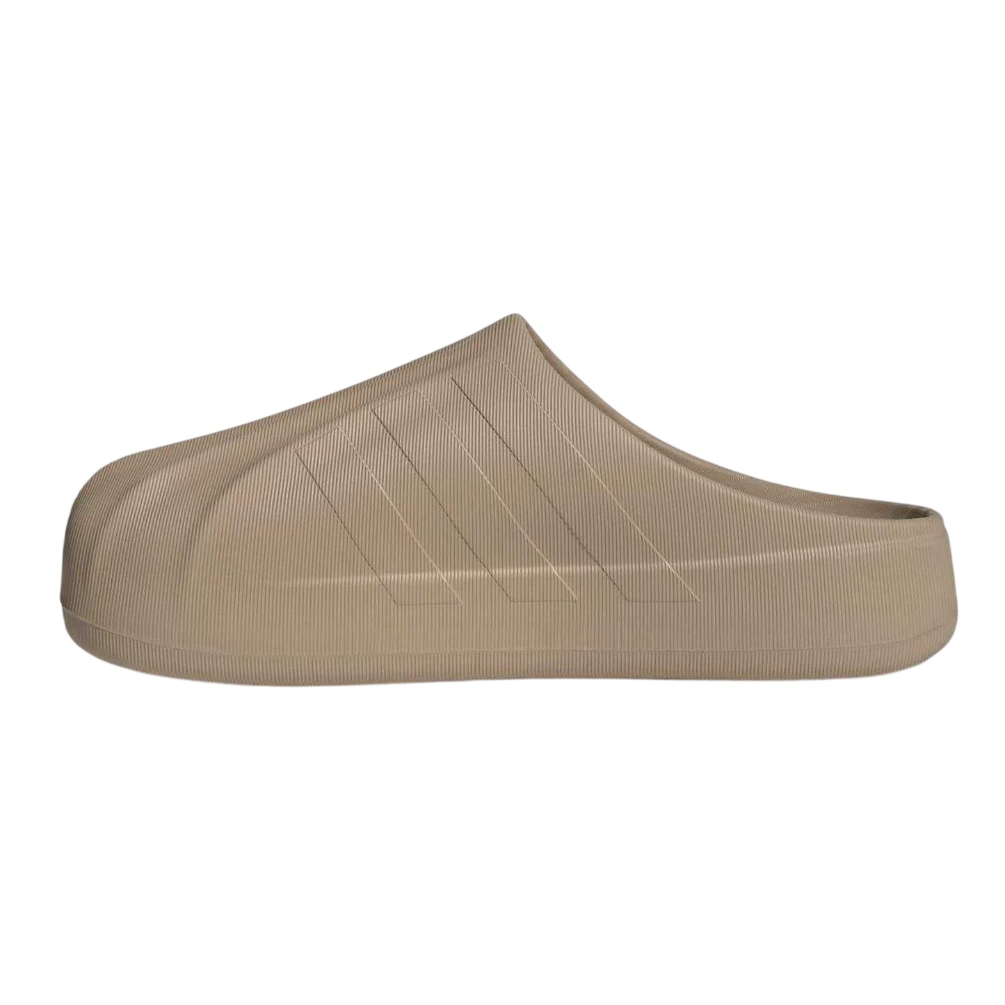 Beige - Side - Adidas Unisex Adult Adifom Superstar 3 Stripes Leather Flat Slides