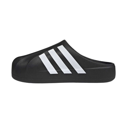 Black - Side - Adidas Unisex Adult Adifom Superstar 3 Stripes Leather Flat Slides