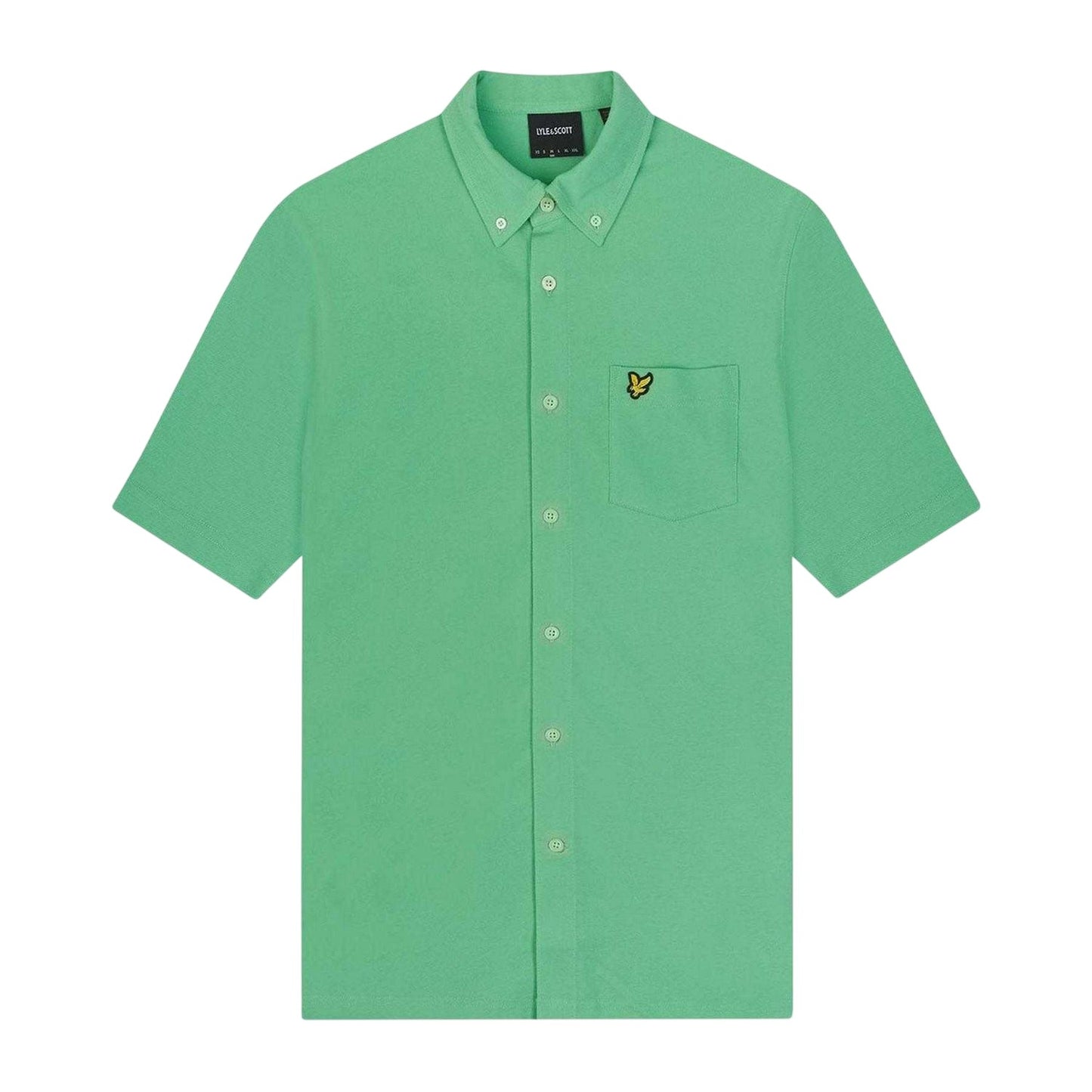 Green - Front - Lyle & Scott Mens Pique Shirt