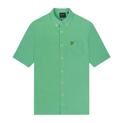 Green - Front - Lyle & Scott Mens Pique Shirt