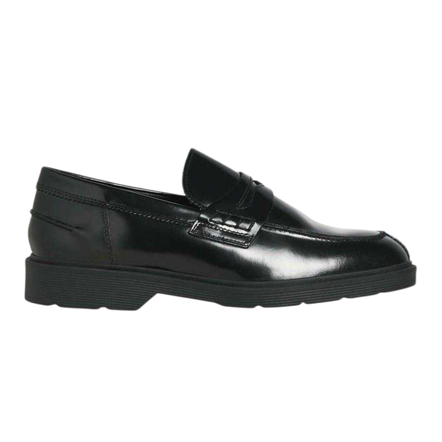 Black - Front - Jack And Jones Mens Leather Loafers