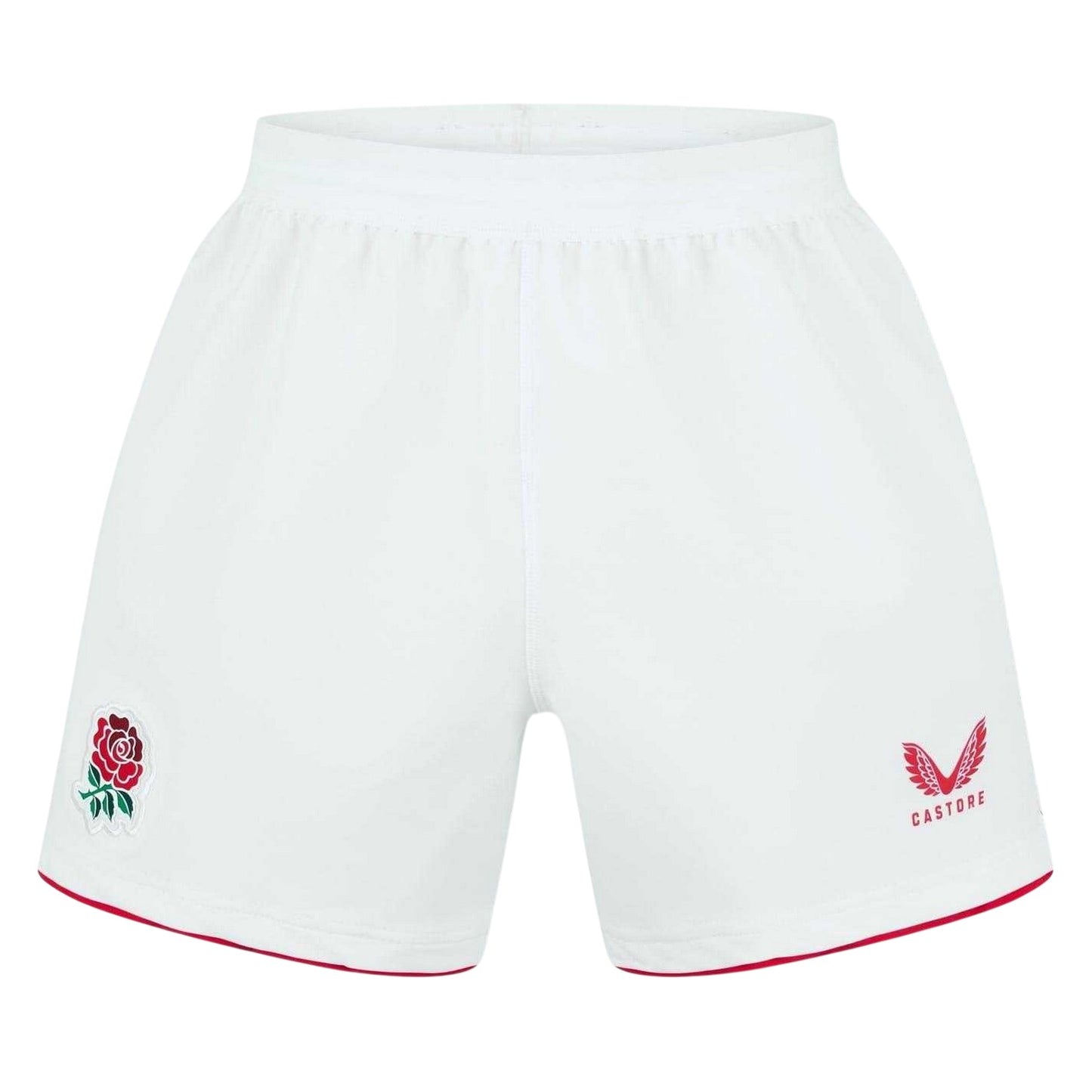 White-Red - Front - Castore Unisex Adult 2025-2026 England Rugby Shorts