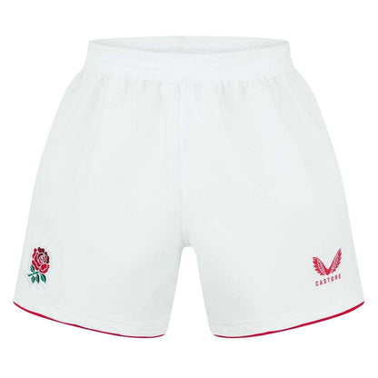 White-Red - Front - Castore Unisex Adult 2025-2026 England Rugby Shorts