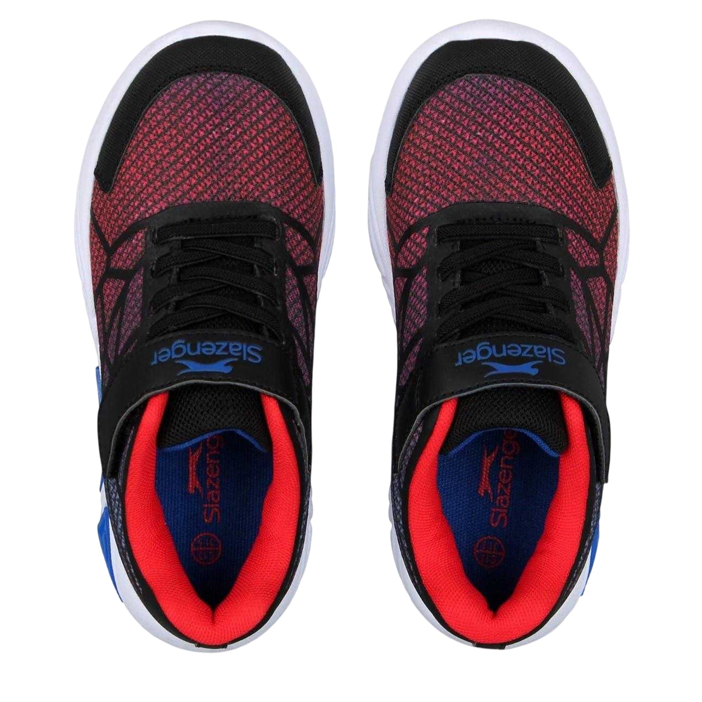 Black-Red - Lifestyle - Slazenger Childrens-Kids Go 2.0 Logo Flat Trainers