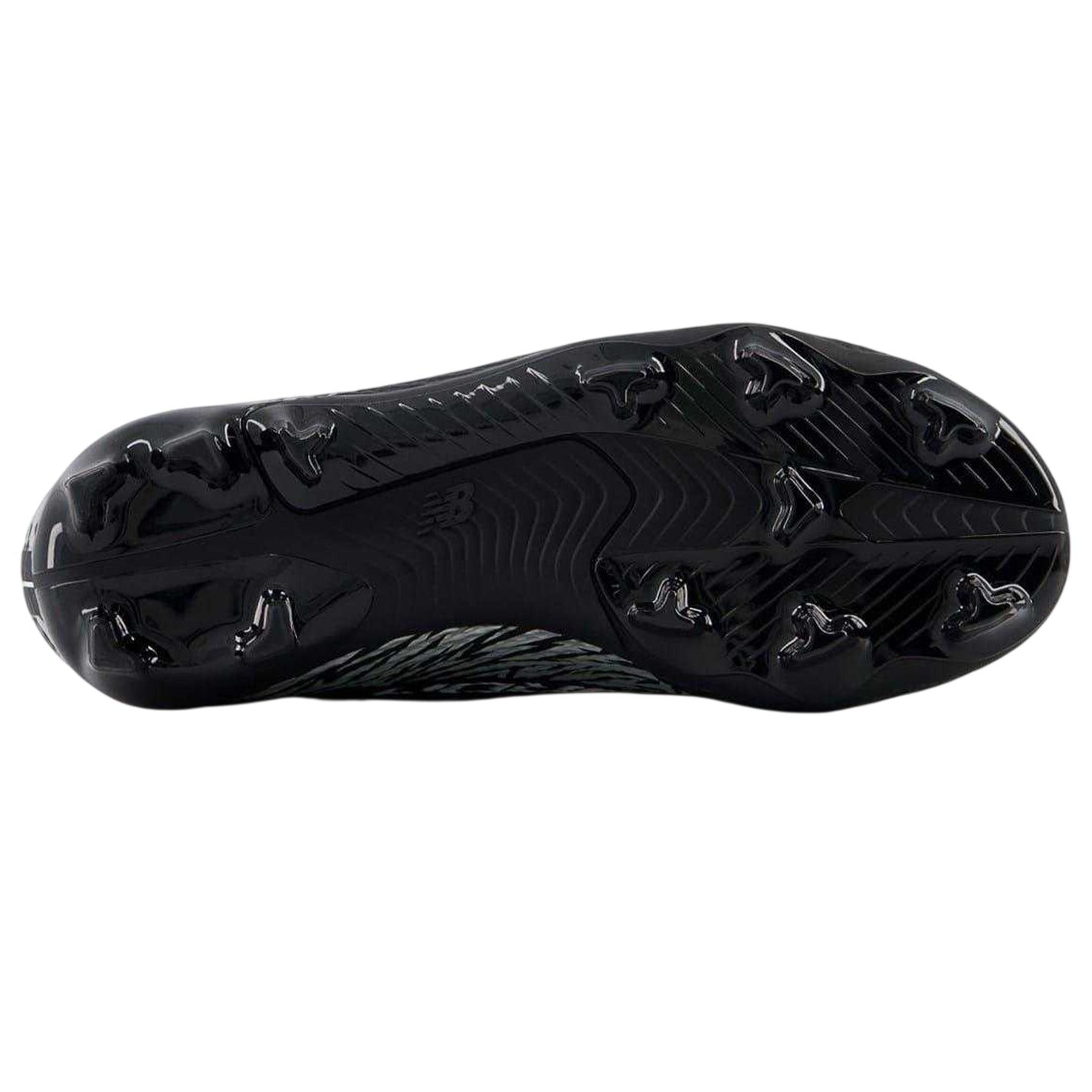 Black-White - Back - New Balance Childrens-Kids Furon Team FG V8 Leather Firm Ground Football Boots