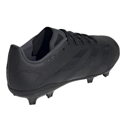 Black-Grey - Back - Adidas Childrens-Kids Predator 24 League Cleated Firm Ground Football Boots