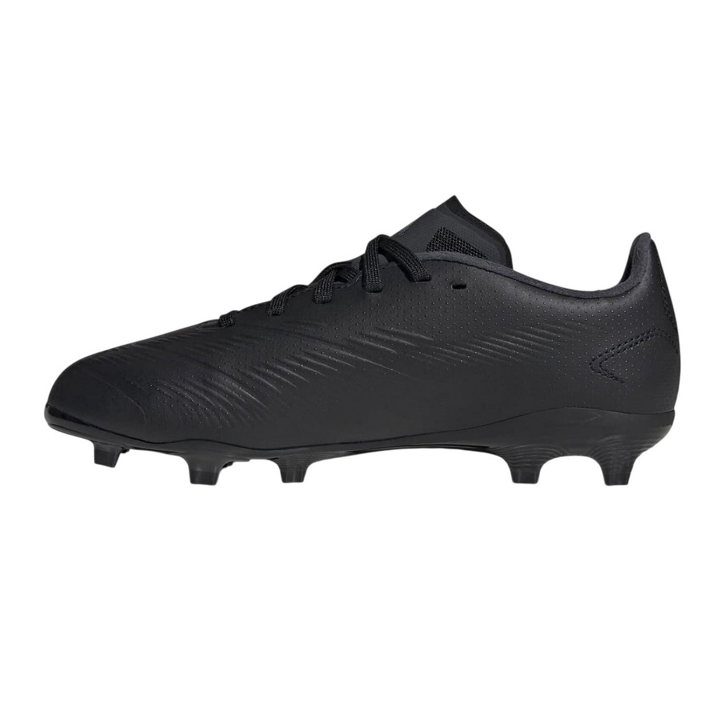 Black-Grey - Side - Adidas Childrens-Kids Predator 24 League Cleated Firm Ground Football Boots