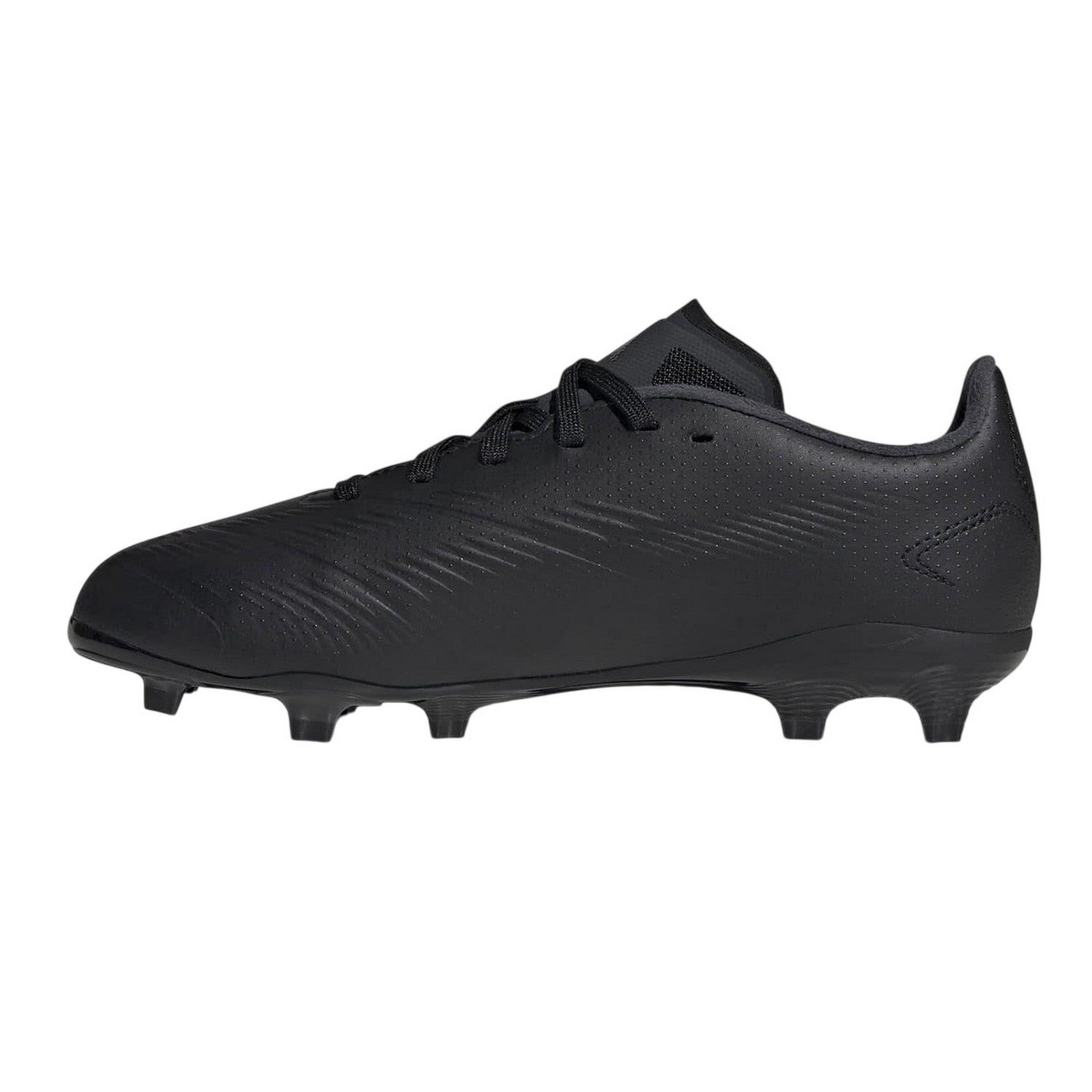 Black-Grey - Side - Adidas Childrens-Kids Predator 24 League Cleated Firm Ground Football Boots