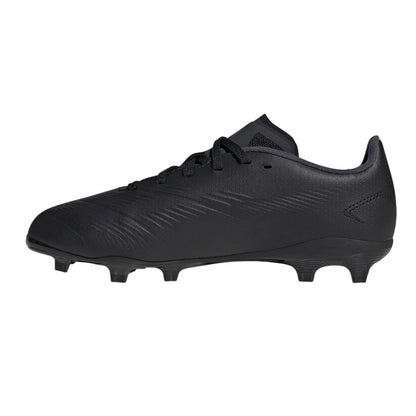 Black-Grey - Side - Adidas Childrens-Kids Predator 24 League Cleated Firm Ground Football Boots