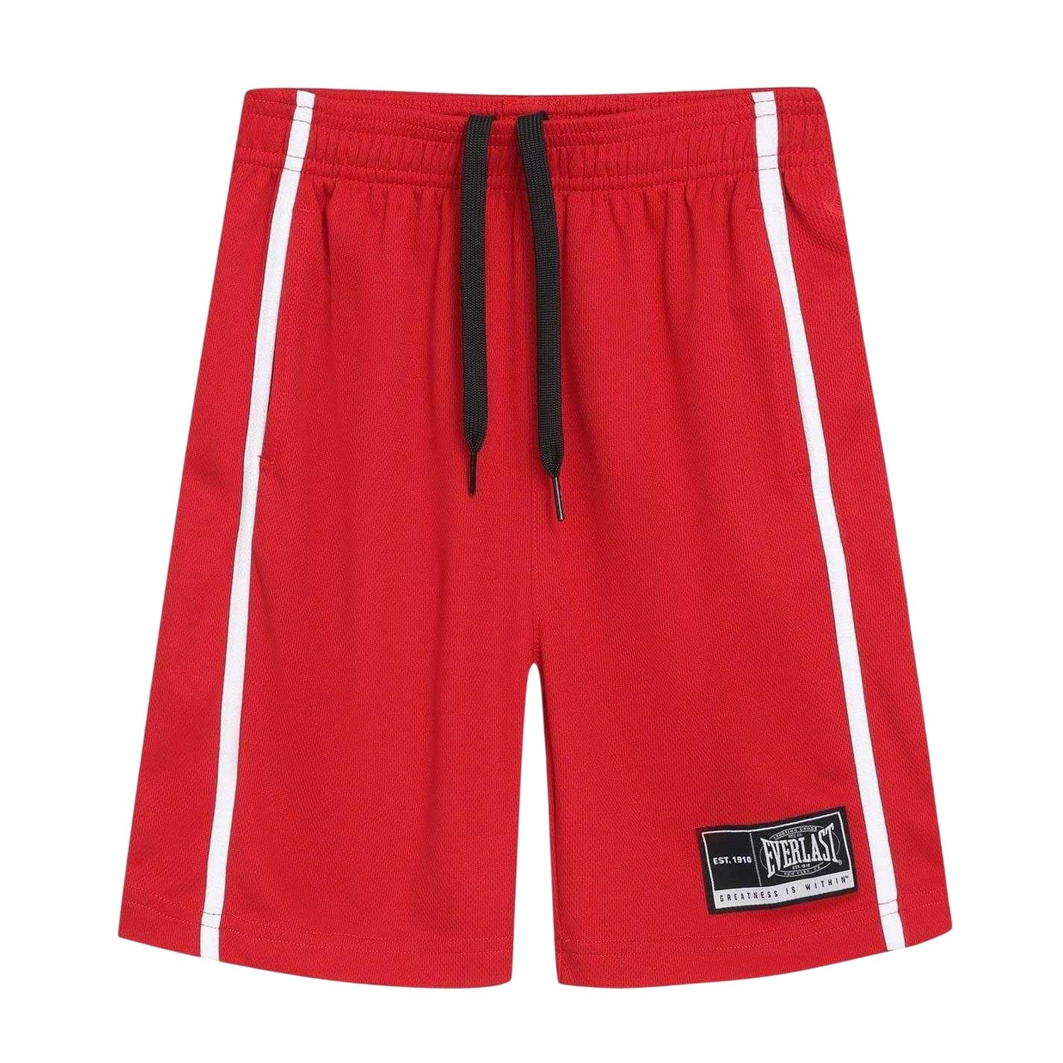 Red-Black - Side - Everlast Childrens-Kids Polyester Top & Bottom Set Set