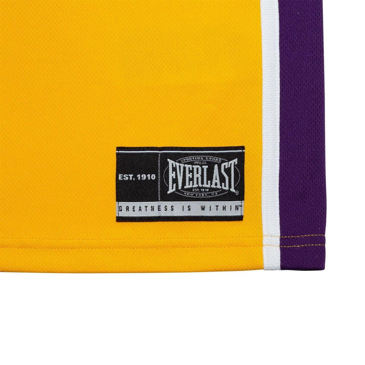 Yellow-Purple - Pack Shot - Everlast Childrens-Kids Polyester Top & Bottom Set Set