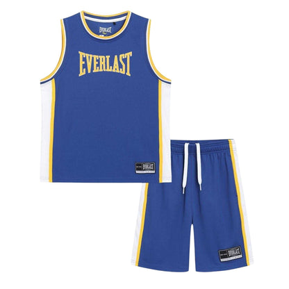 Blue-Yellow - Front - Everlast Childrens-Kids Polyester Top & Bottom Set Set