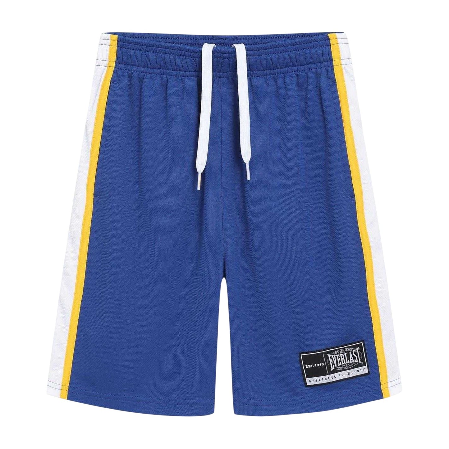 Blue-Yellow - Side - Everlast Childrens-Kids Polyester Top & Bottom Set Set