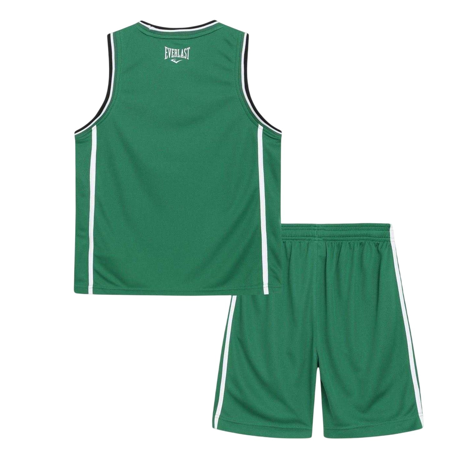 Green-White - Back - Everlast Childrens-Kids Polyester Top & Bottom Set Set
