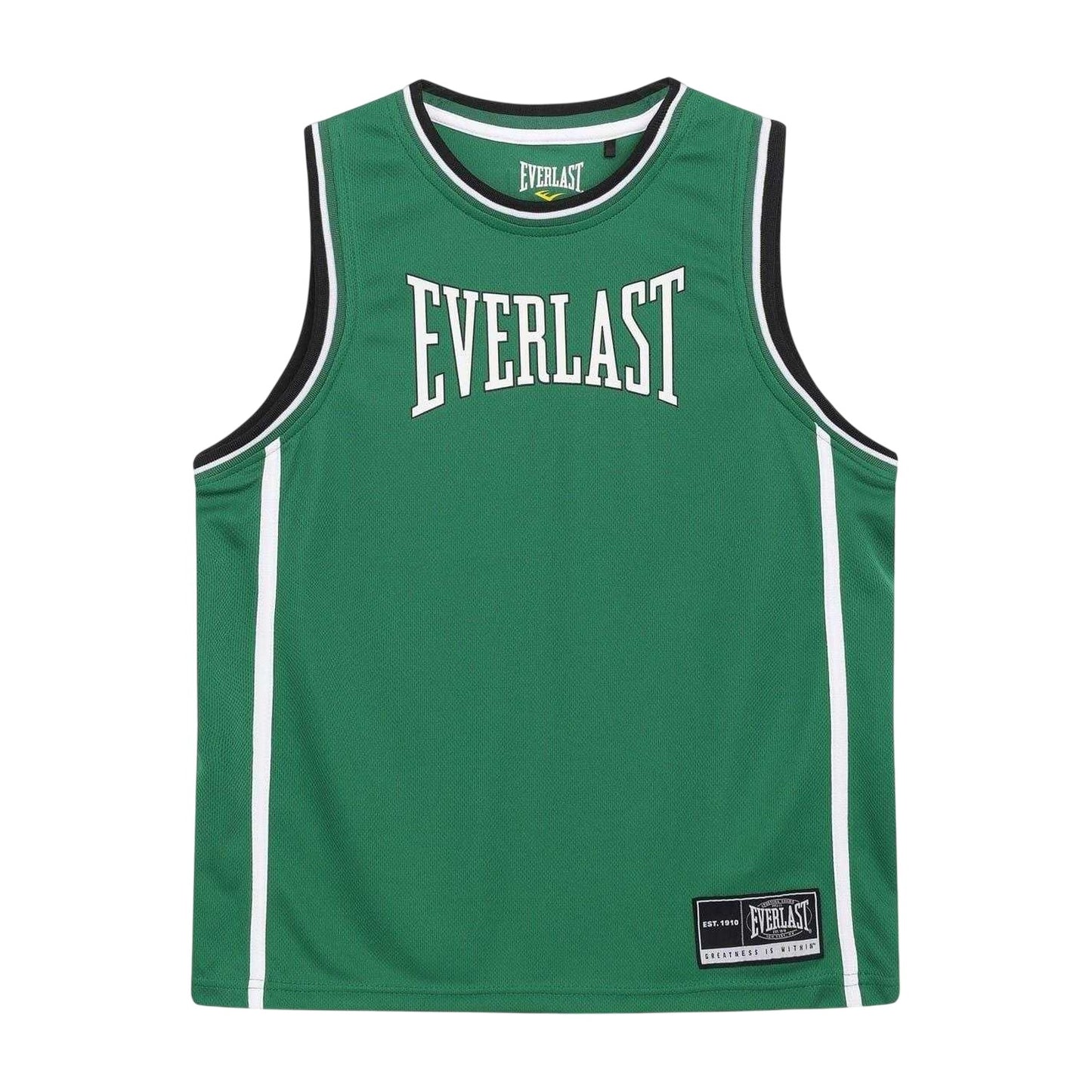 Green-White - Side - Everlast Childrens-Kids Polyester Top & Bottom Set Set