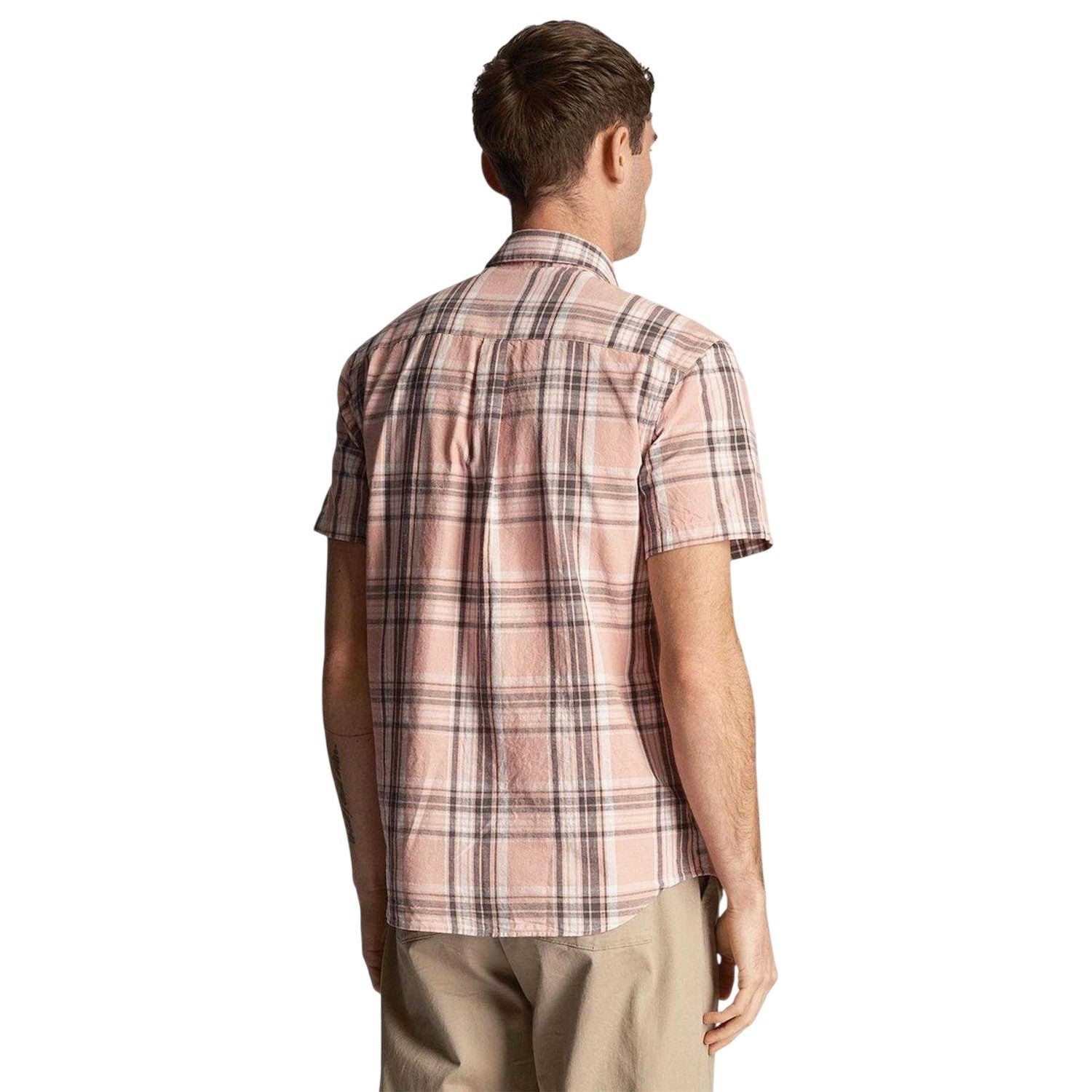 Pink - Back - Lyle & Scott Mens Short-Sleeved Shirt