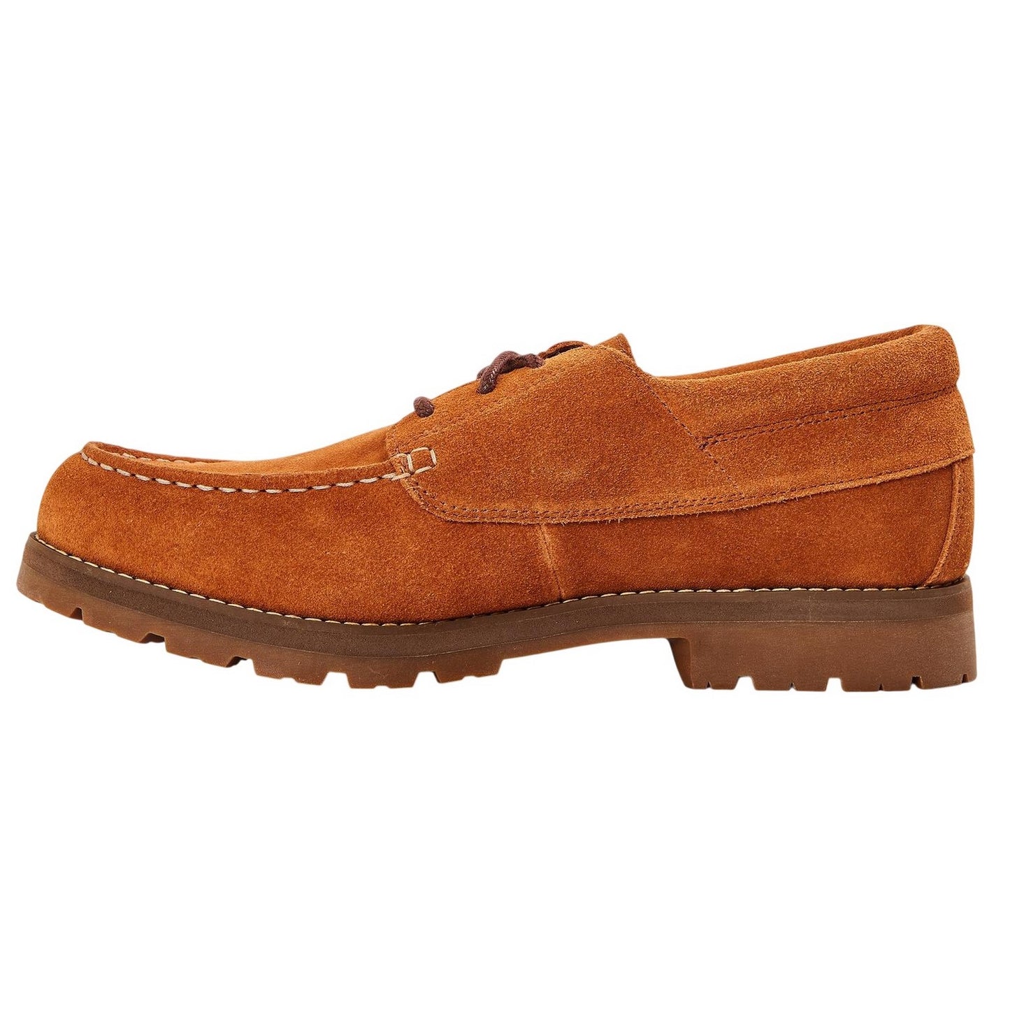 Rust - Back - Timberland Mens Britton Suede Moc Toe Loafers