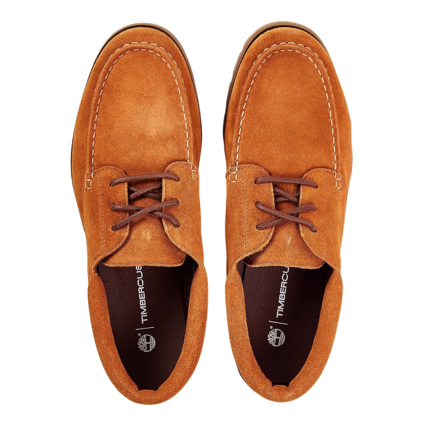 Rust - Side - Timberland Mens Britton Suede Moc Toe Loafers