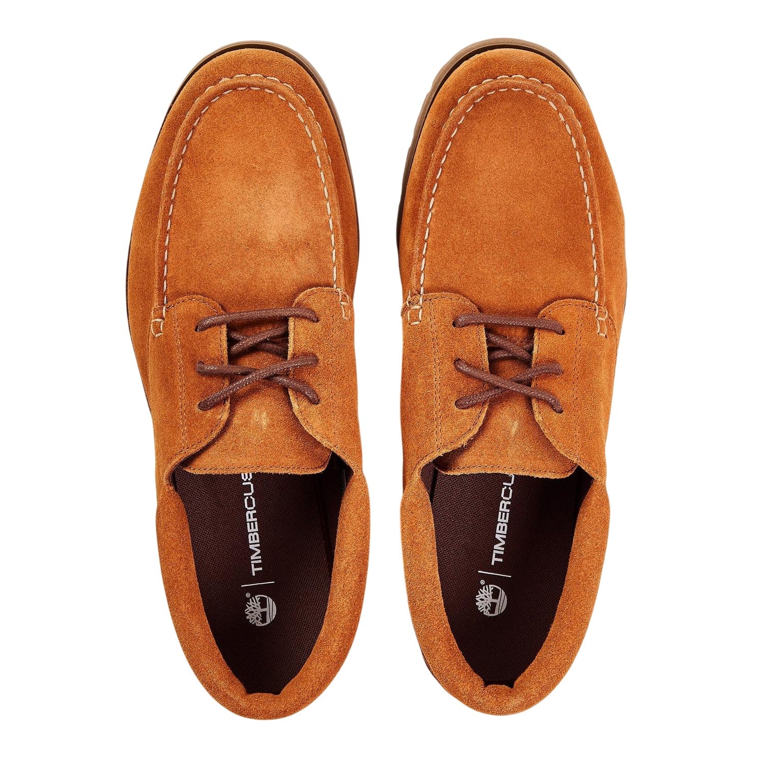 Rust - Side - Timberland Mens Britton Suede Moc Toe Loafers