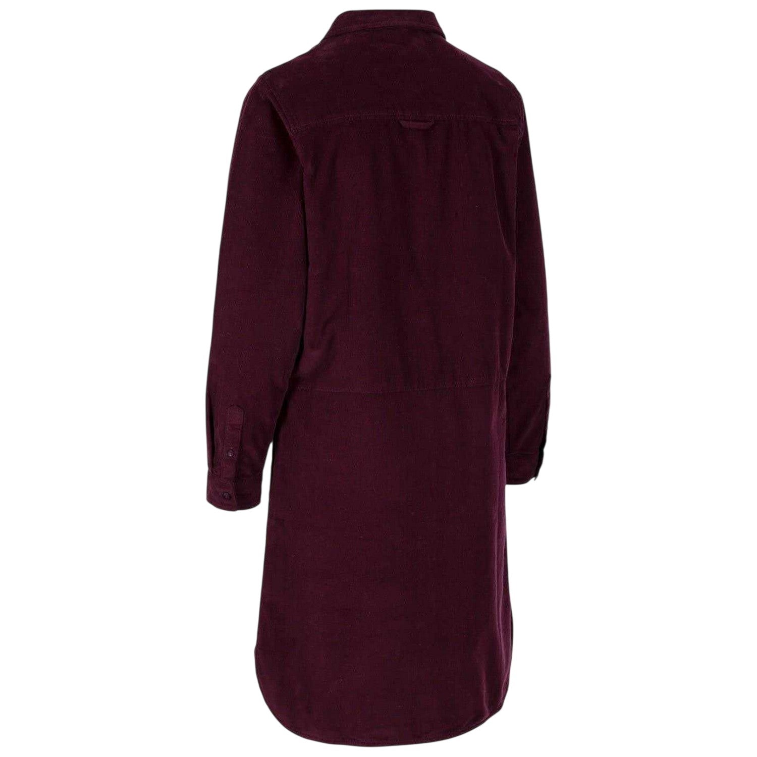 Dark Cherry - Back - Trespass Womens-Ladies Alison Corduroy Collared Shirt Dress
