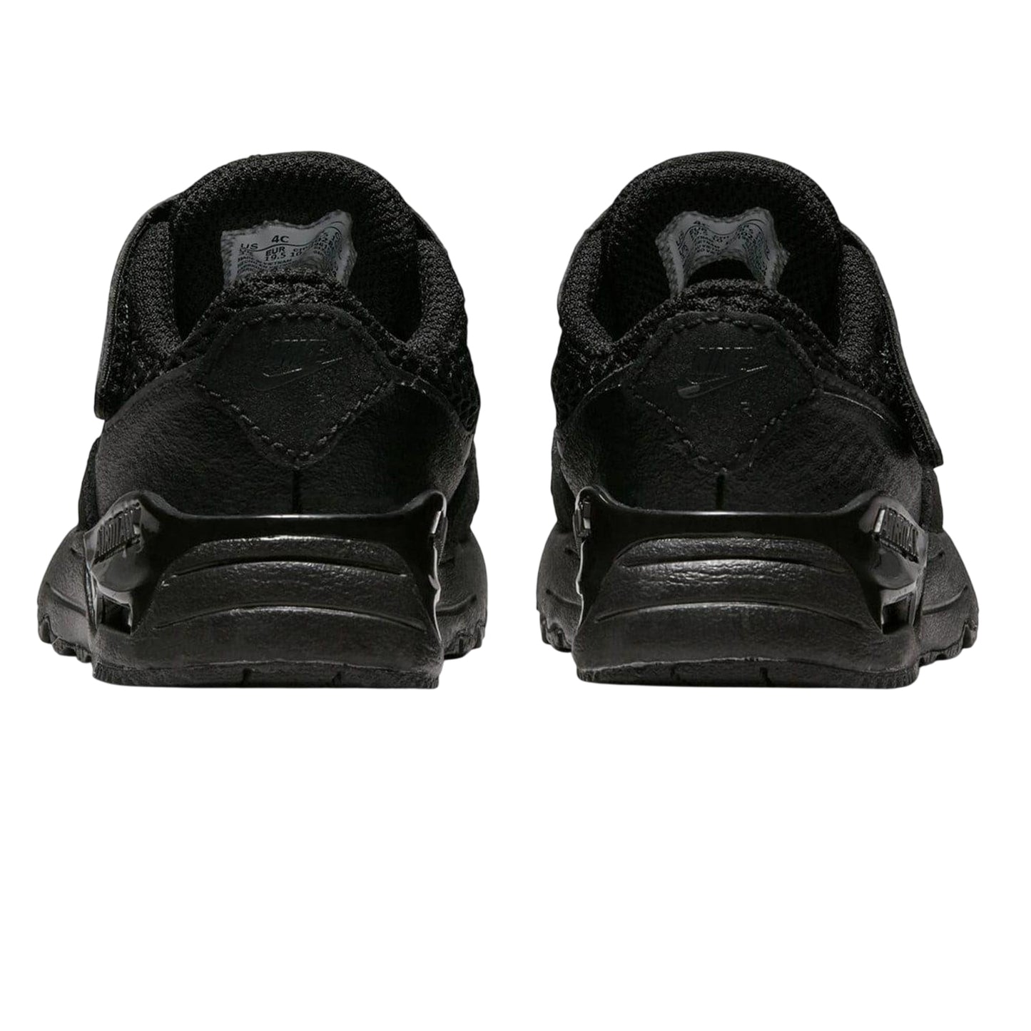 Black-Grey - Back - Nike Baby Air Max System Leather Trainers