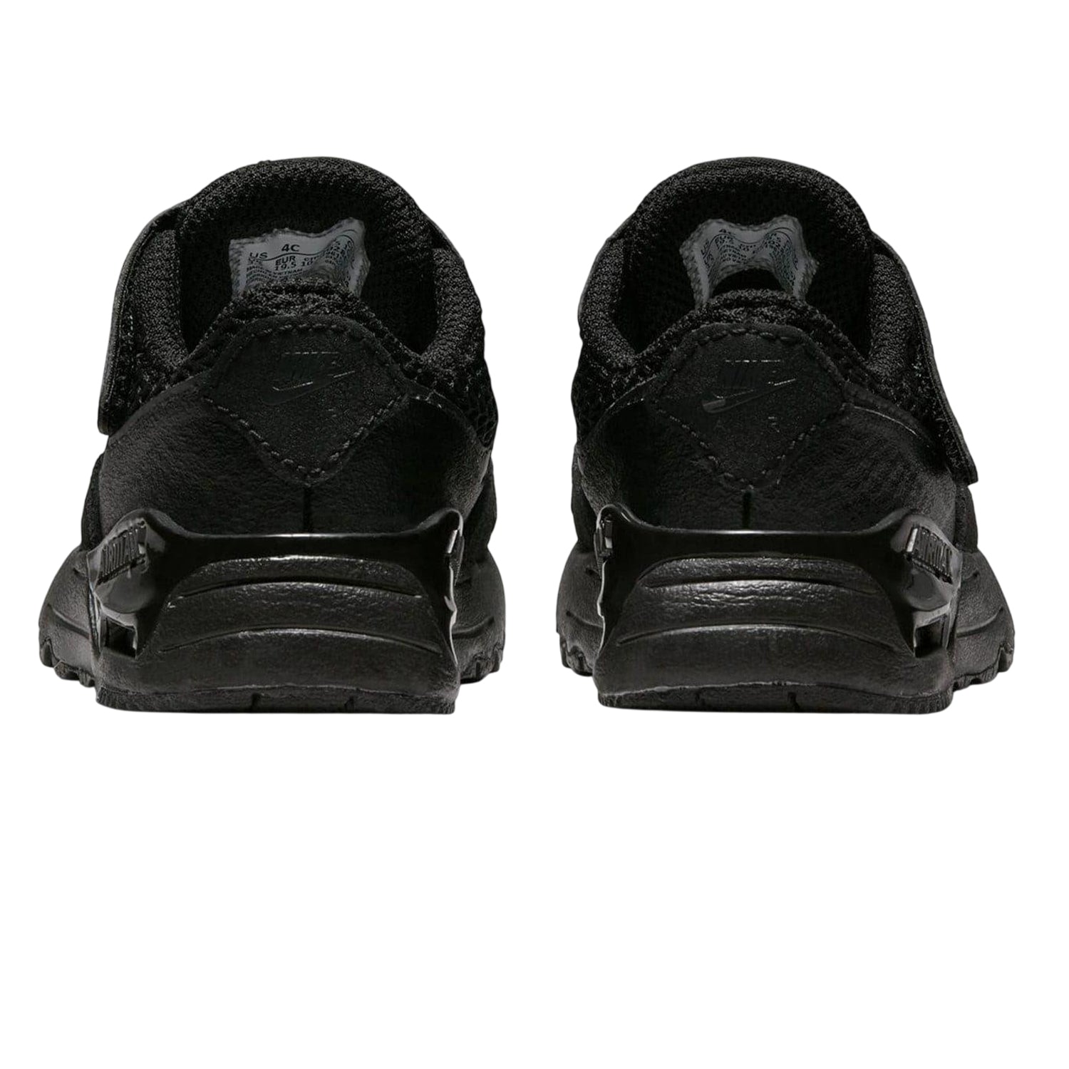 Black-Grey - Back - Nike Baby Air Max System Leather Trainers