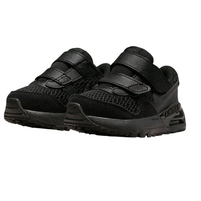 Black-Grey - Front - Nike Baby Air Max System Leather Trainers