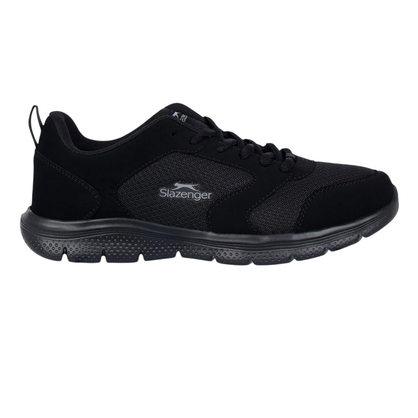 Black - Front - Slazenger Boys Force Leather Trainers
