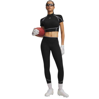 Black - Side - Under Armour Womens-Ladies Elite Performance Leggings