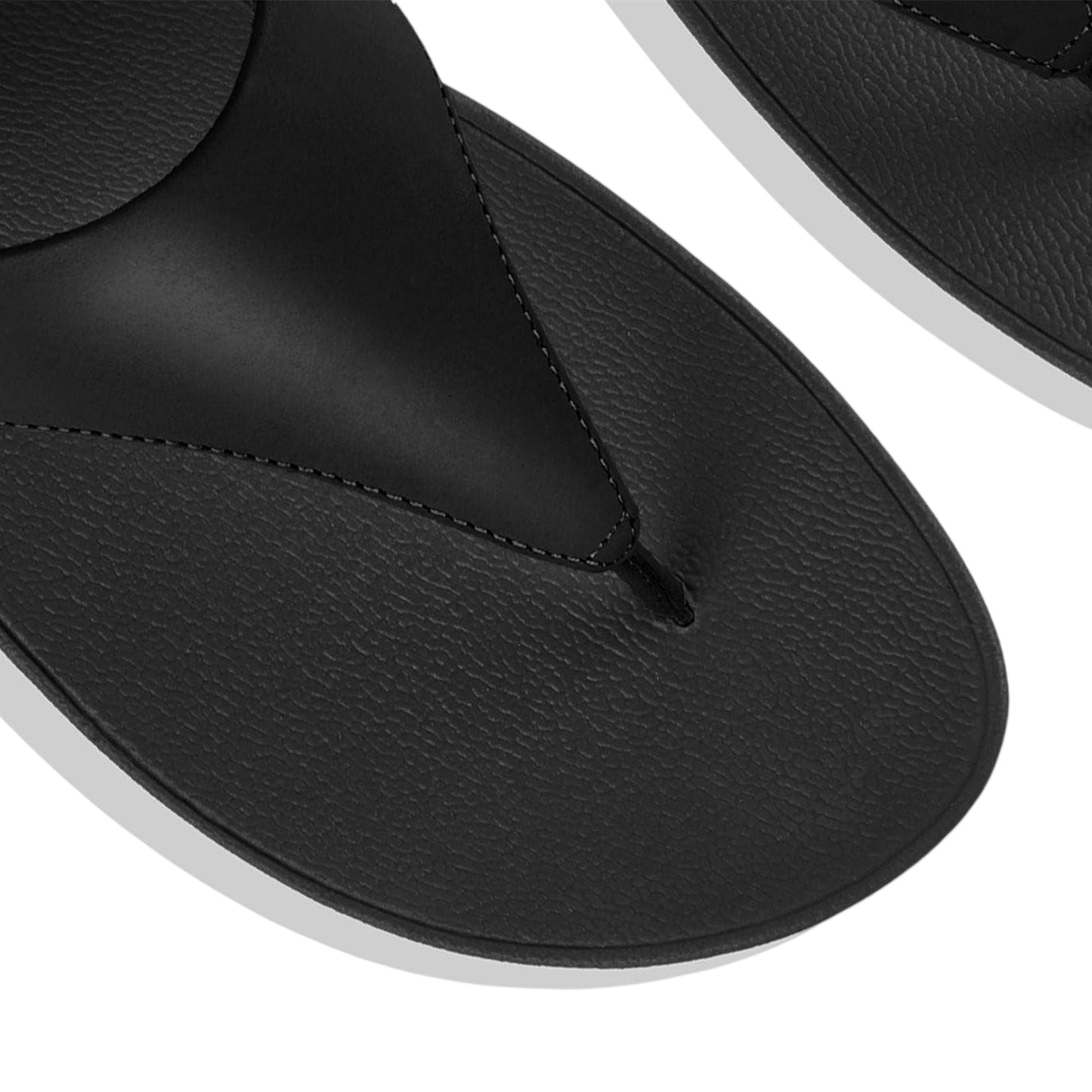 Black - Pack Shot - FitFlop Womens-Ladies Lulu Leather Platform Sandals
