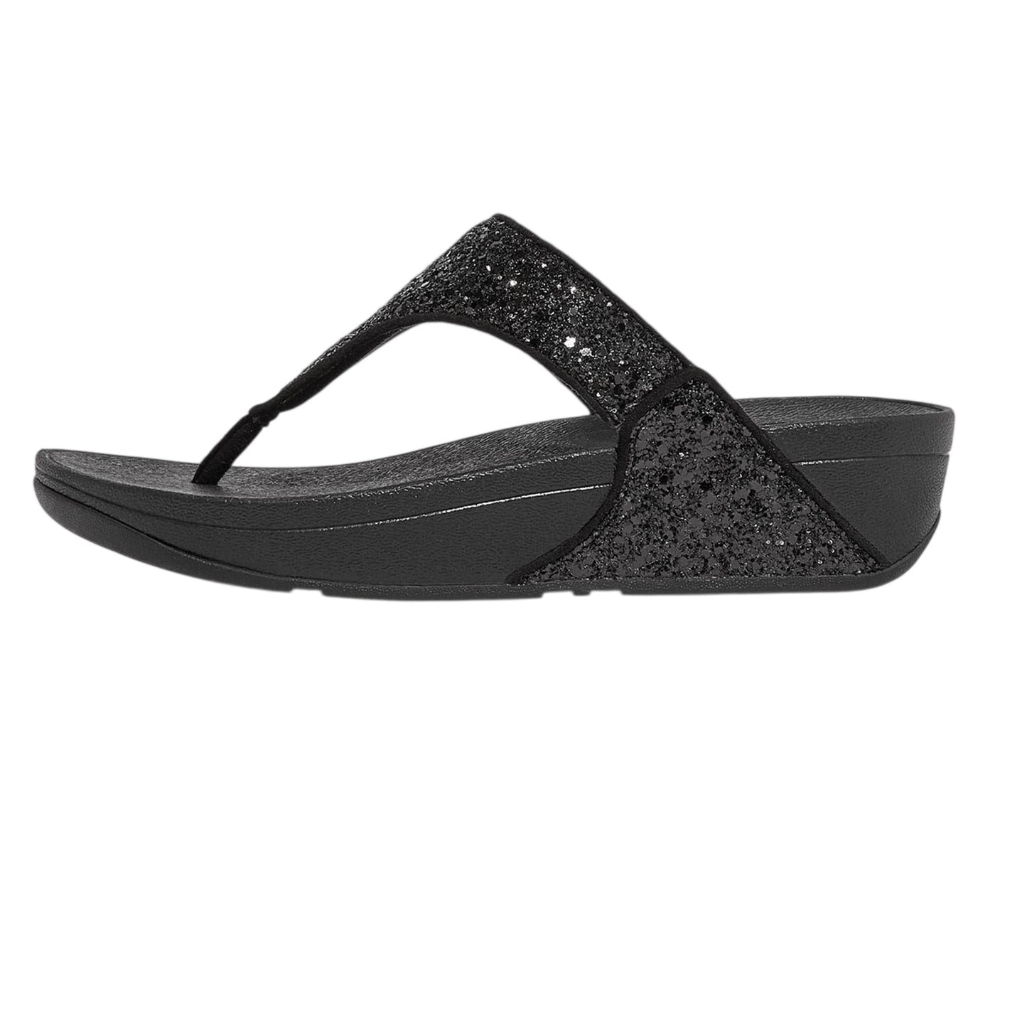 Black - Back - FitFlop Womens-Ladies Lulu Glitter Sandals