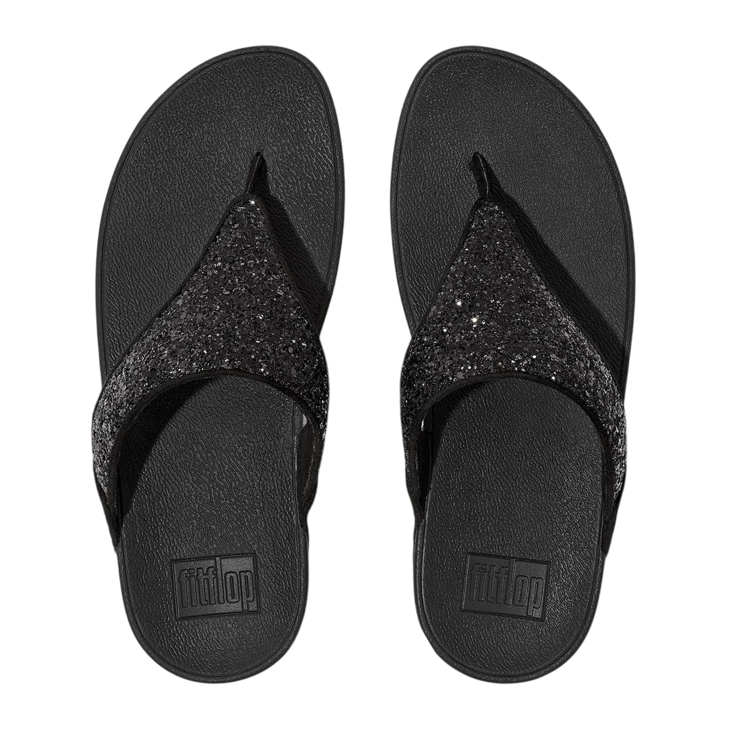 Black - Lifestyle - FitFlop Womens-Ladies Lulu Glitter Sandals