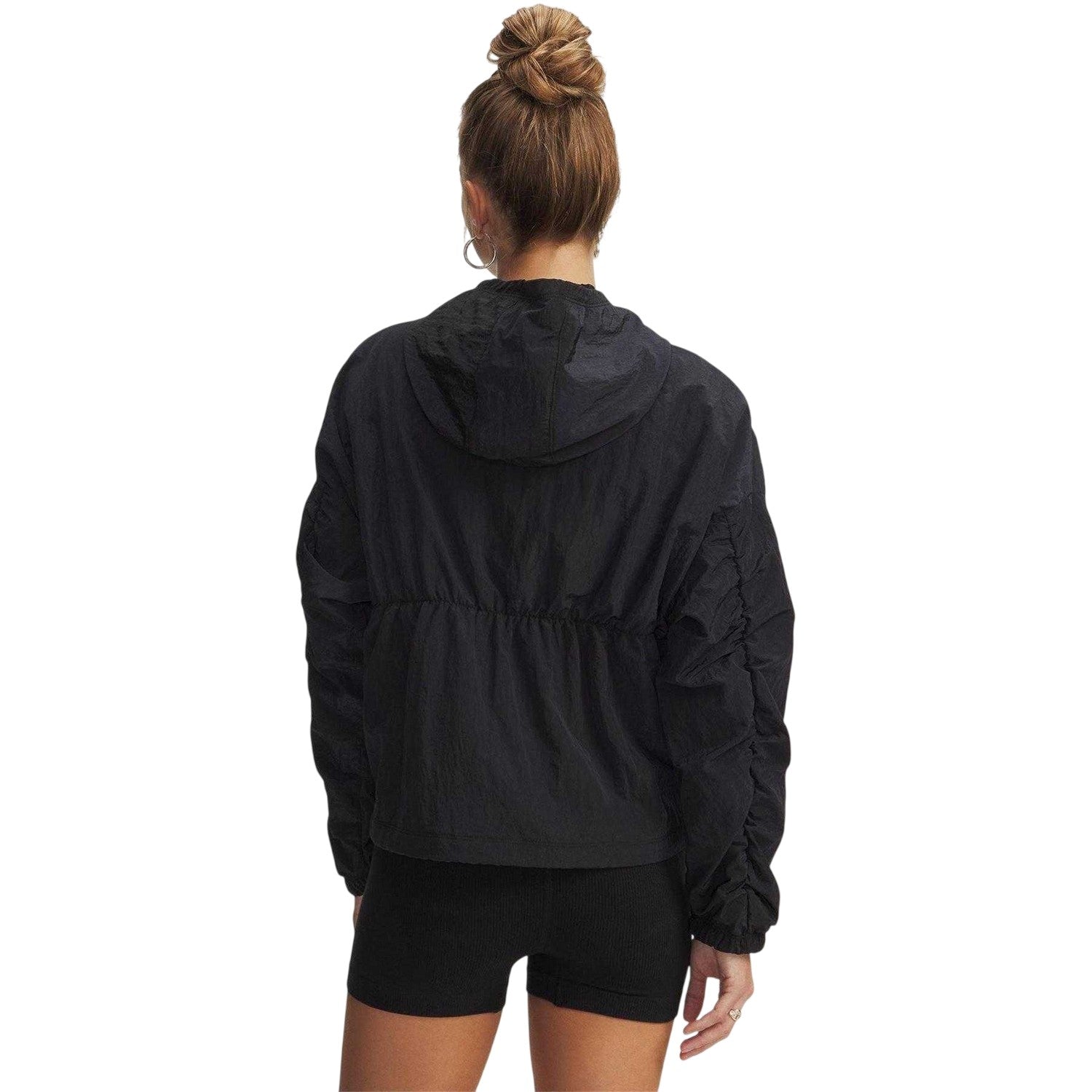 Black - Back - Under Armour Womens-Ladies Rival Woven Lightweight Jacket