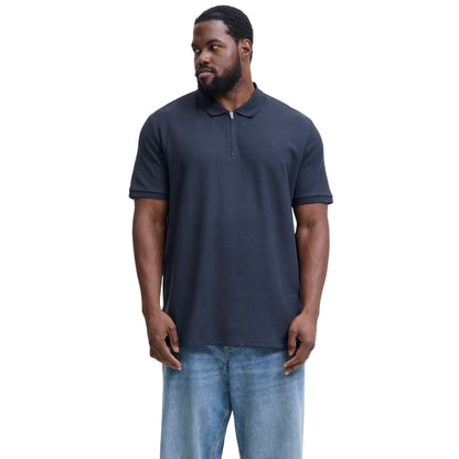 Navy Blazer - Lifestyle - Jack And Jones Mens Half Zip Plus Polo Shirt