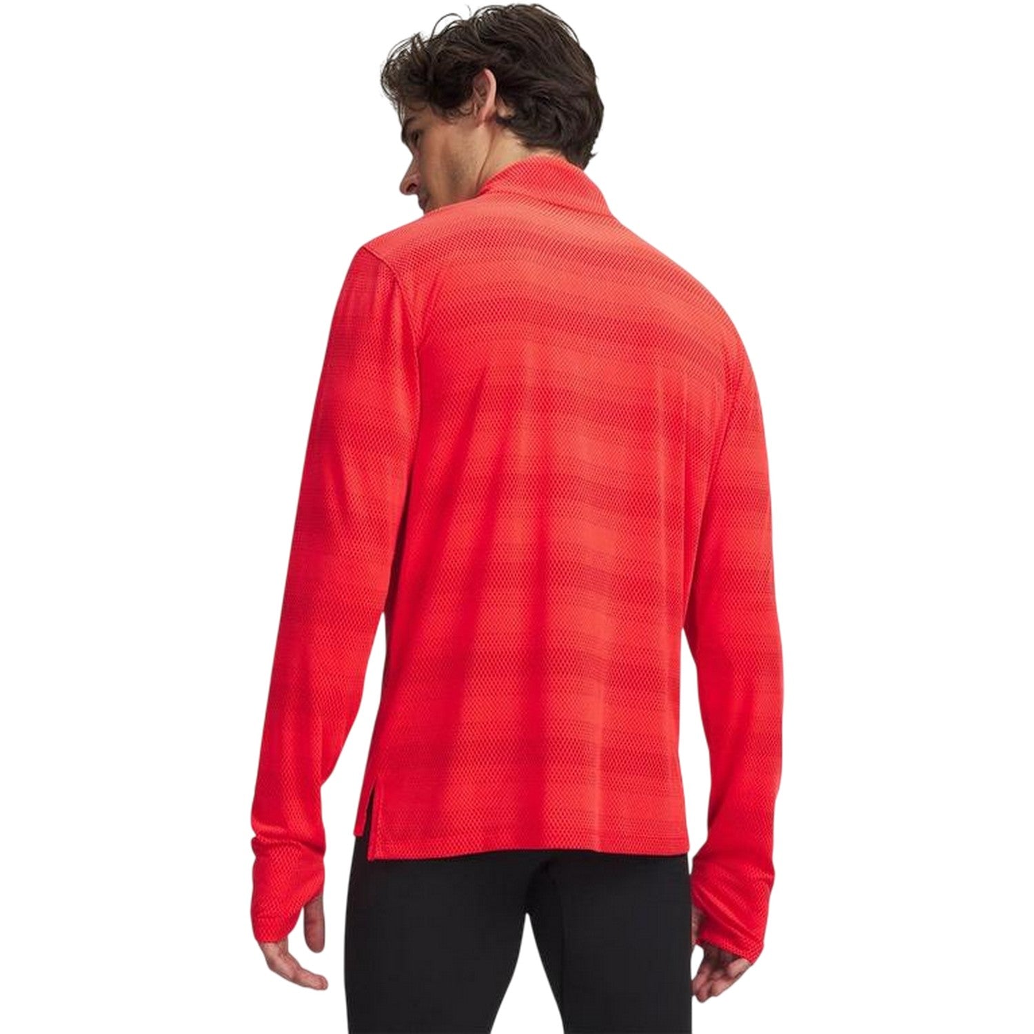 Racing Red - Back - Under Armour Mens Velociti Quarter Zip Fitted Long-Sleeved Top