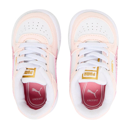 White - Side - Puma Childrens-Kids CA Pro Trainers