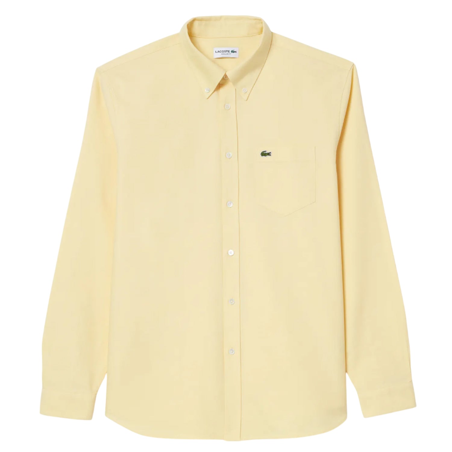 Yellow - Front - Lacoste Womens-Ladies Poplin Oversized Shirt